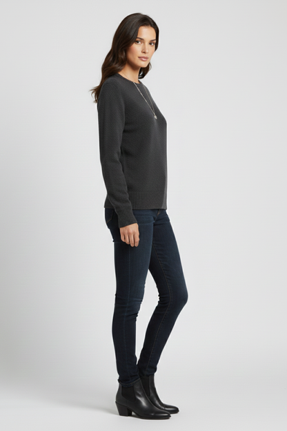 Lena | Knitted Sweater with Round Neckline
