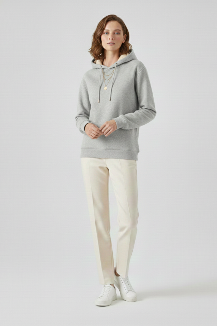 Lila | Luxe Sherpa-Lined Hoodie with Ribbed Cuffs