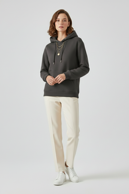 Lila | Luxe Sherpa-Lined Hoodie with Ribbed Cuffs