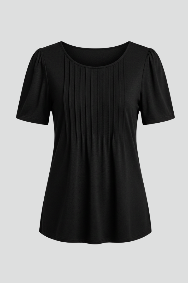 Luna | Chic Round Neck Puff Sleeve T-Shirt