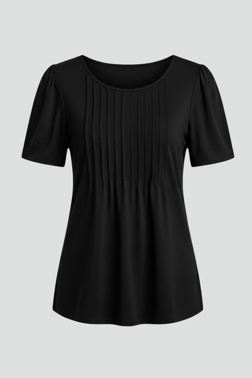 Luna | Chic Round Neck Puff Sleeve T-Shirt