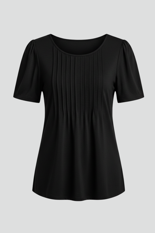 Luna | Chic Round Neck Puff Sleeve T-Shirt