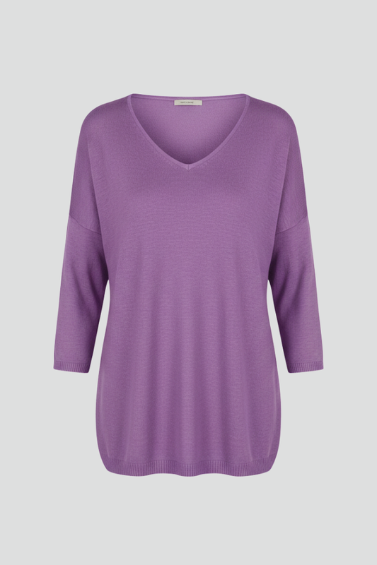 Lila | Elegant V-Neck Elbow Sleeve Top
