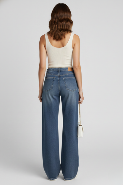 Isla | Luxe Wide-Leg Jeans with Pockets and Fleece Lining