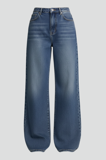 Isla | Luxe Wide-Leg Jeans with Pockets and Fleece Lining