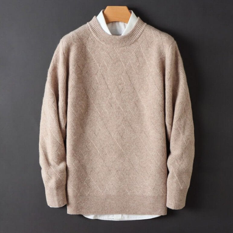 Julian | Luxe Jacquard Cashmere Sweater