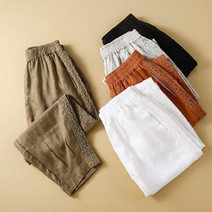 Freya | Elegant Cotton-Linen Trousers