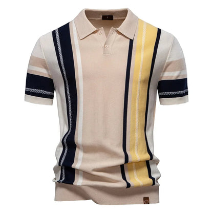 Xander | Contrast Knit Polo