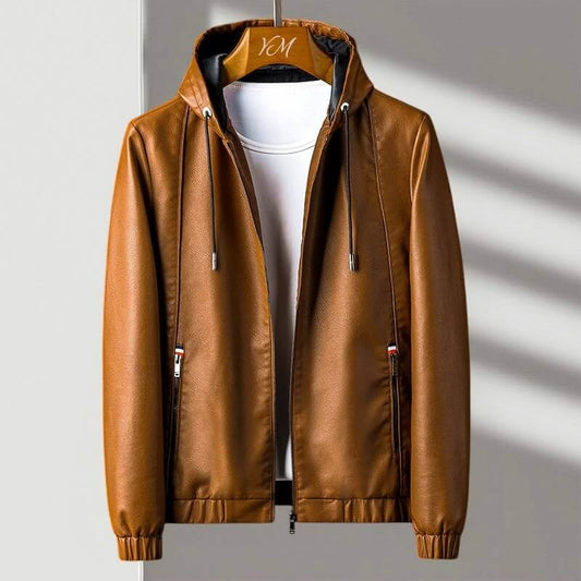 Vivienne | Luxe Hooded Leather Jacket
