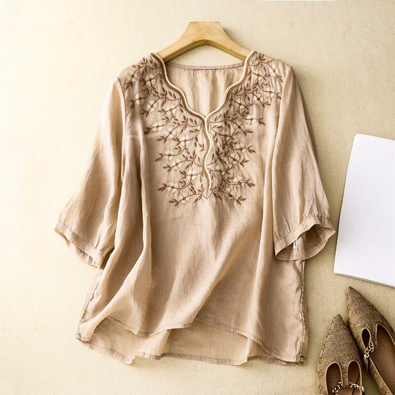 Vivienne | Luxe Cotton-Linen Shirt