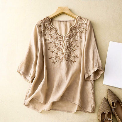 Vivienne | Luxe Cotton-Linen Shirt