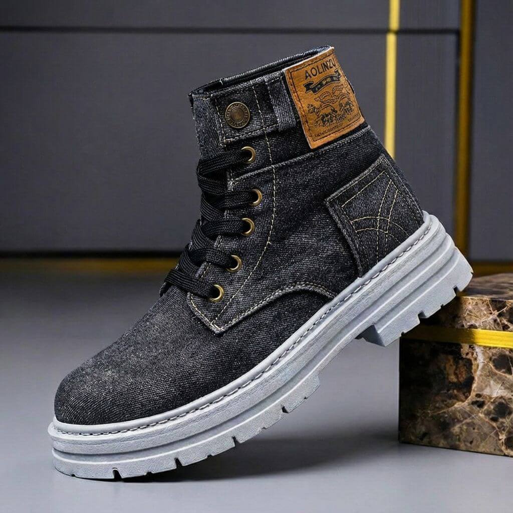 Felix | Elevated Denim High-Top Sneakers