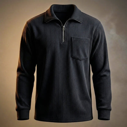 Julian | Luxe Corduroy Long Sleeve Polo