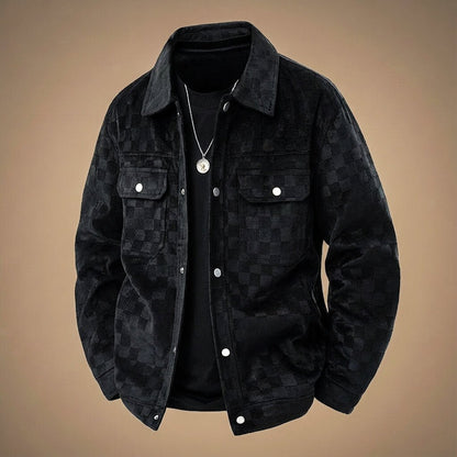 Juliette | Tailored Checkered Suede Jacket