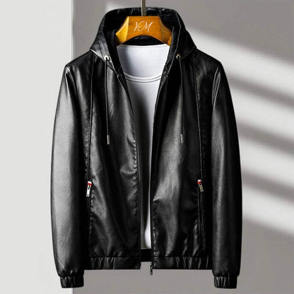 Vivienne | Luxe Hooded Leather Jacket