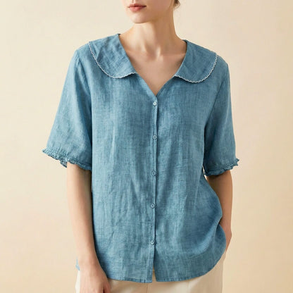 Vivienne | Elegant Cotton-Linen Blouse