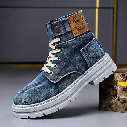 Felix | Elevated Denim High-Top Sneakers