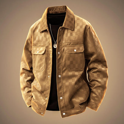 Juliette | Tailored Checkered Suede Jacket