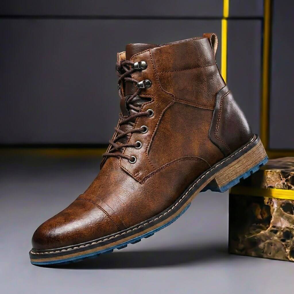 Jasper | Two-Tone Leather Boots