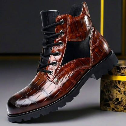 Jasper | Embossed Leather Ankle Boots