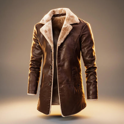 Sebastian | Luxe Leather Overcoat
