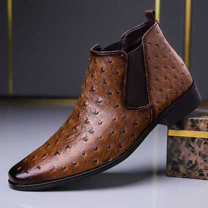 Oscar | Luxe Ostrich Leather Boots