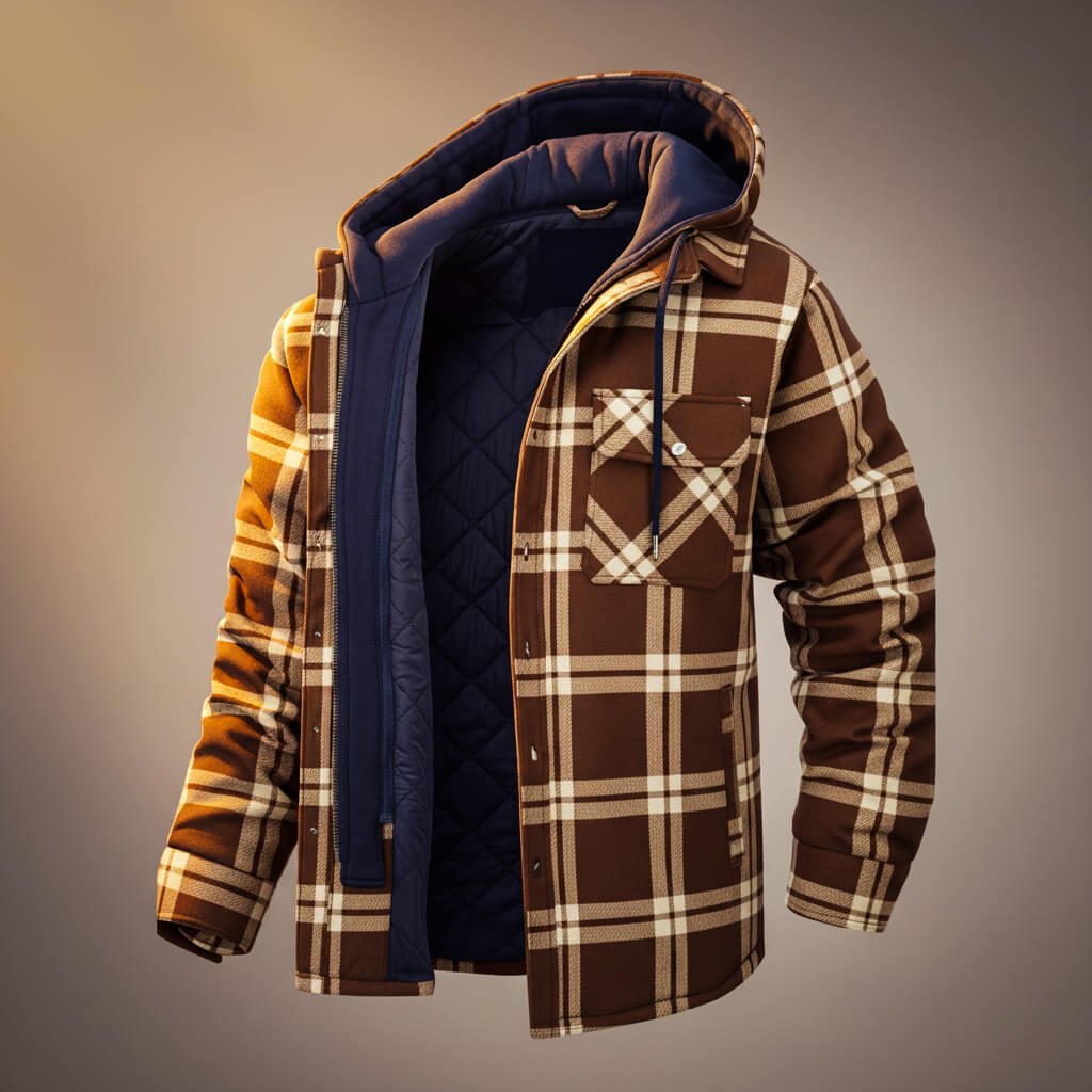 Jasper | Tailored Hooded Plaid Jacket