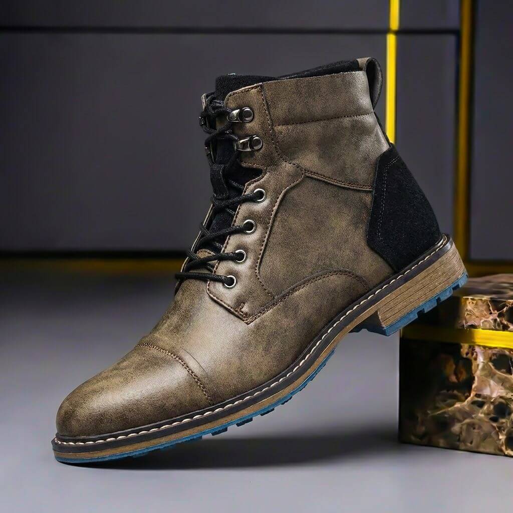 Jasper | Two-Tone Leather Boots