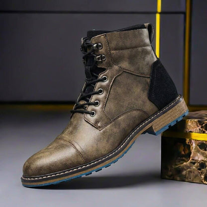Jasper | Two-Tone Leather Boots