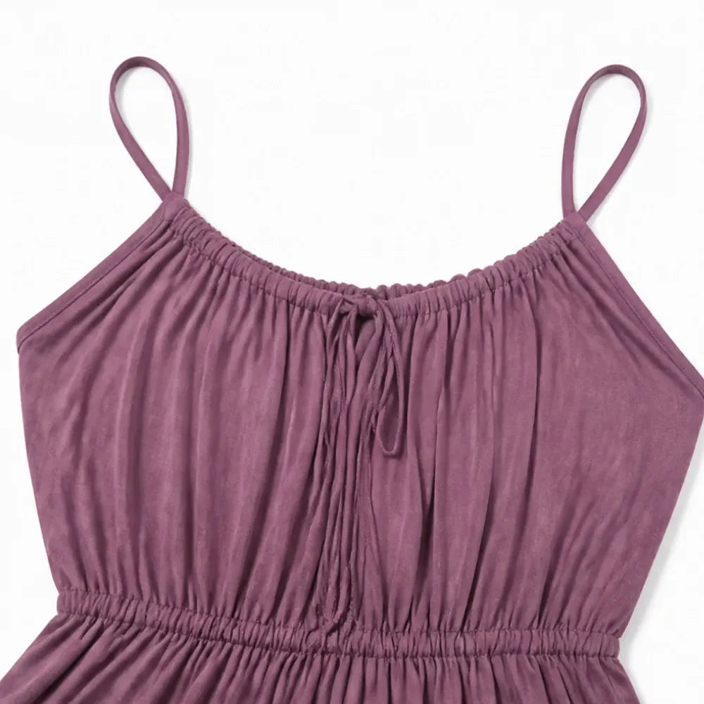 Celeste | Backless Drawstring Maxi Dress