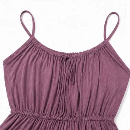 Celeste | Backless Drawstring Maxi Dress