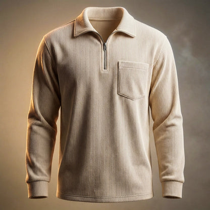 Julian | Luxe Corduroy Long Sleeve Polo