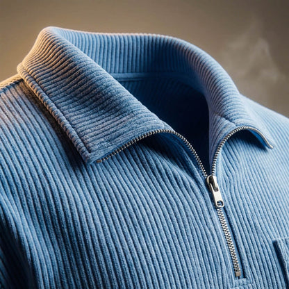 Julian | Luxe Corduroy Long Sleeve Polo