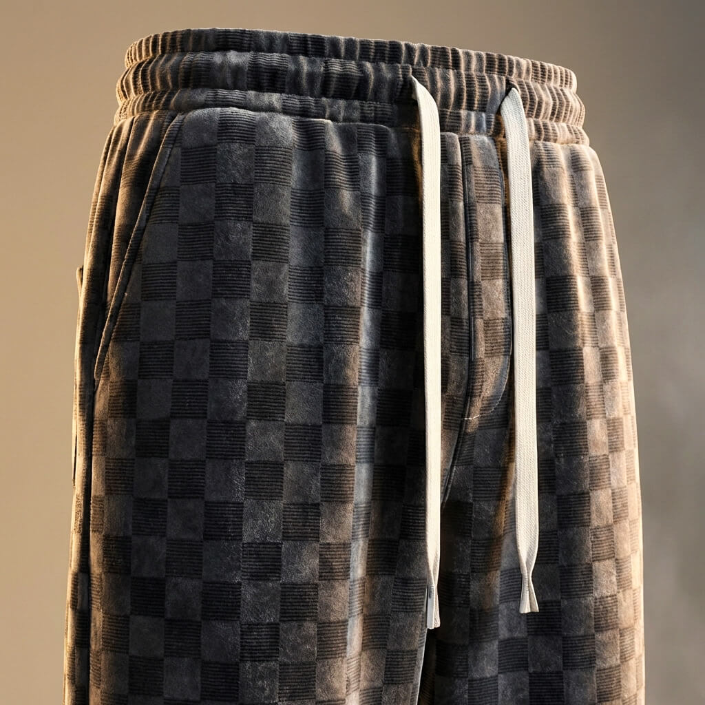 Emmett | Luxurious Checkered Corduroy Sweatpants