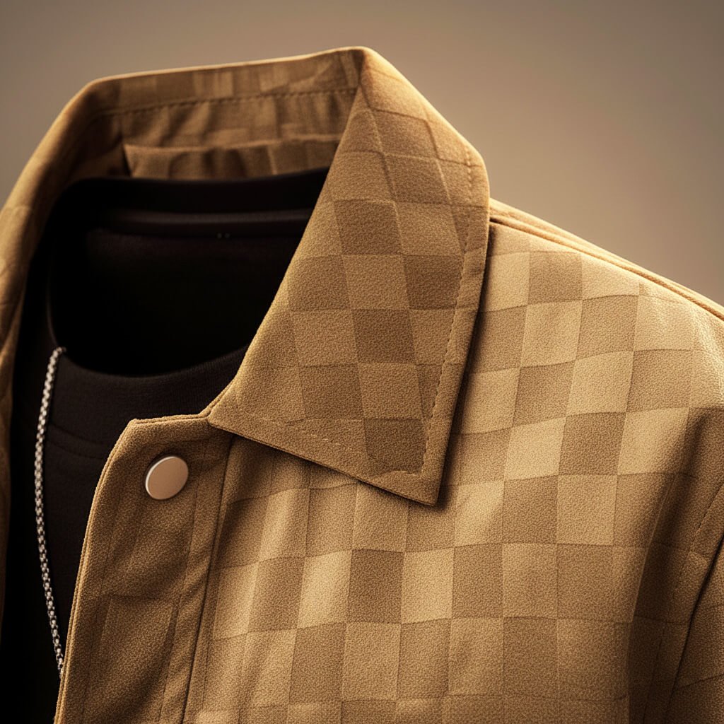 Juliette | Tailored Checkered Suede Jacket