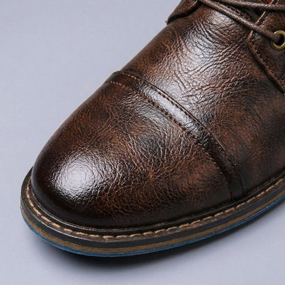 Jasper | Two-Tone Leather Boots
