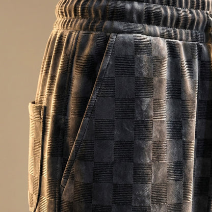 Emmett | Luxurious Checkered Corduroy Sweatpants