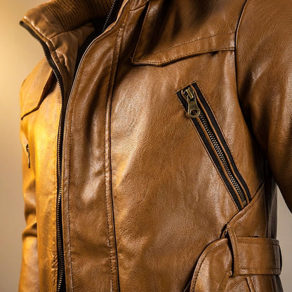 Everett | Legacy Hooded Leather Jacket