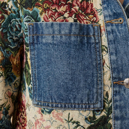 Vivienne | Floral Embroidered Denim Jacket