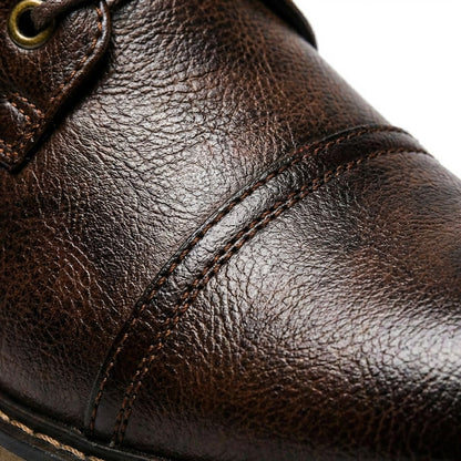 Jasper | Two-Tone Leather Boots