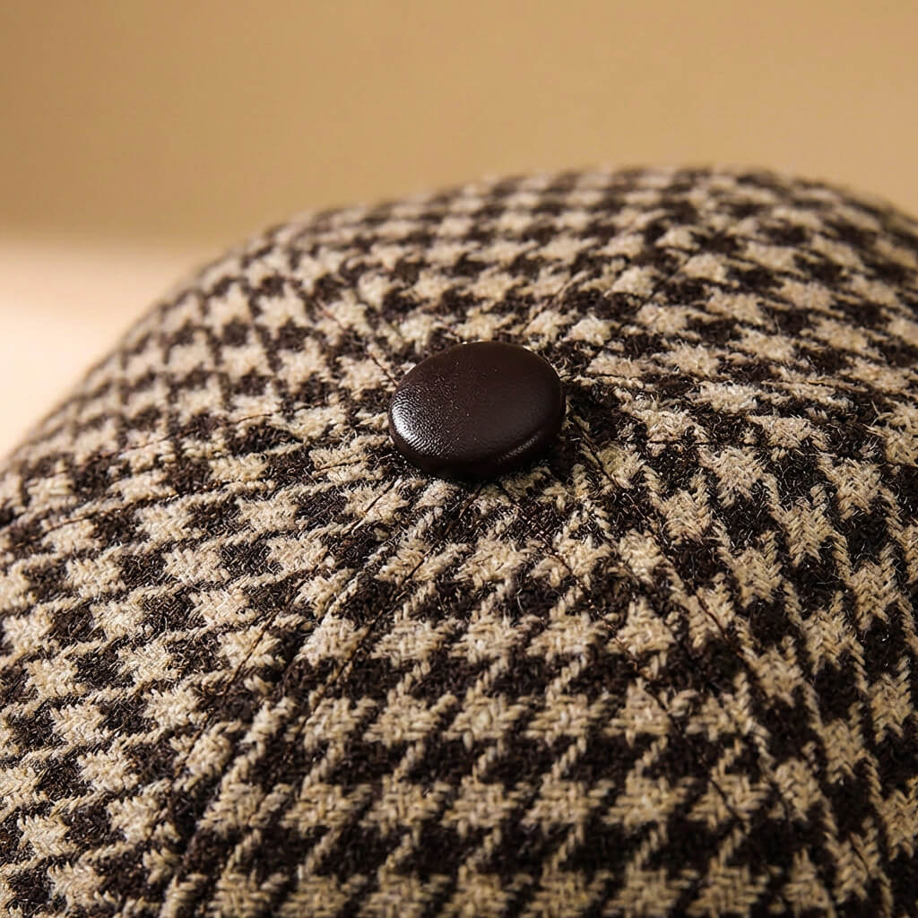 Julian | Houndstooth Wool Cap