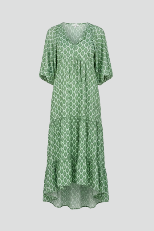 Lena | V-Neck Short Sleeve Maxi Dress