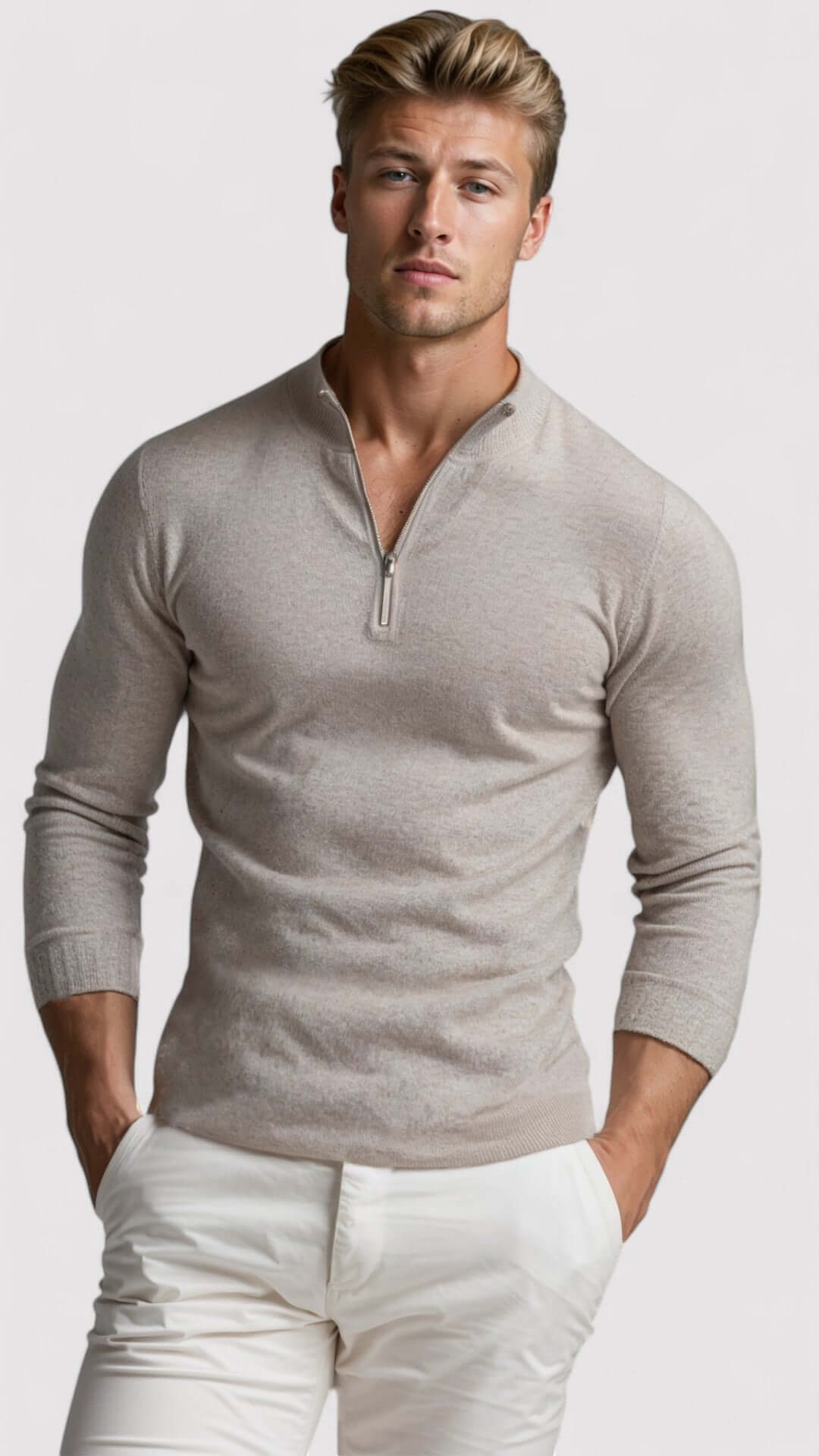 Adrian | Luxe Bellagio Half-Zip Sweater