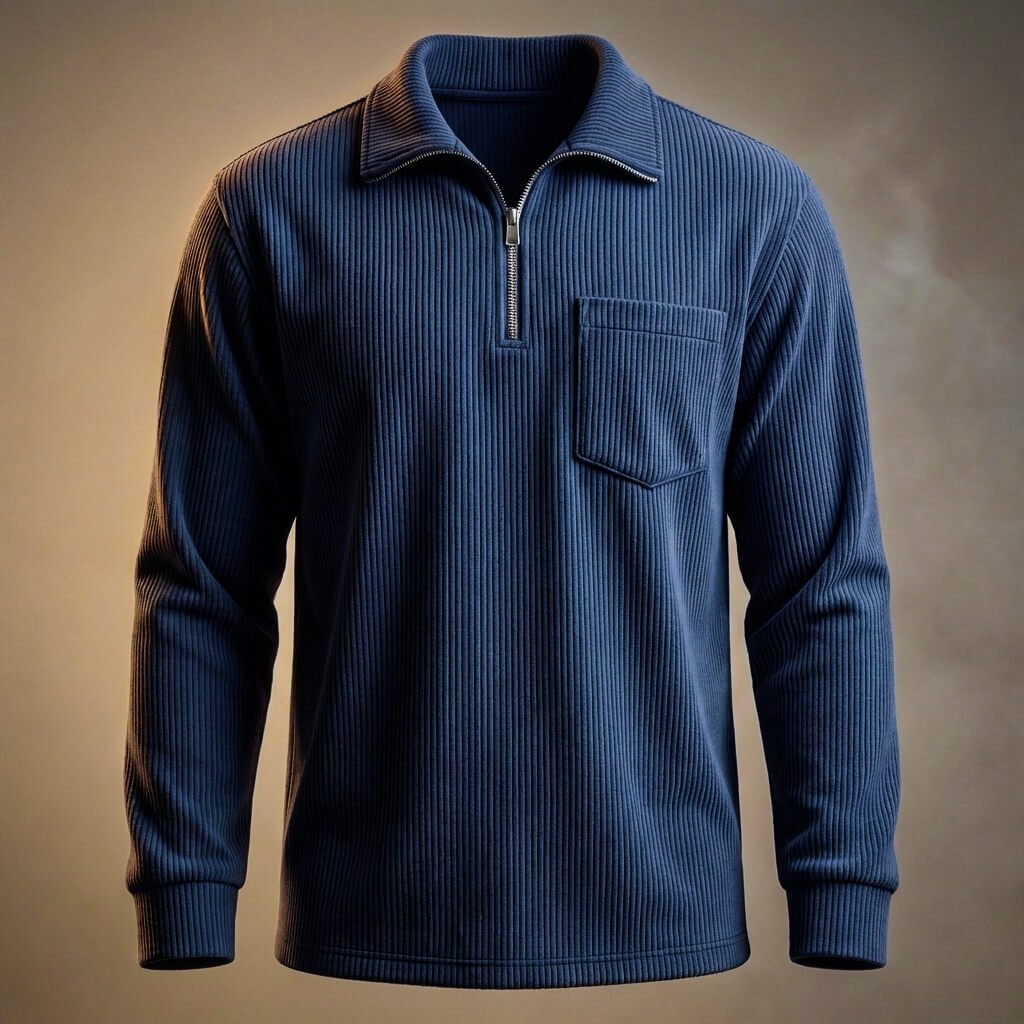 Julian | Luxe Corduroy Long Sleeve Polo