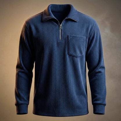 Julian | Luxe Corduroy Long Sleeve Polo