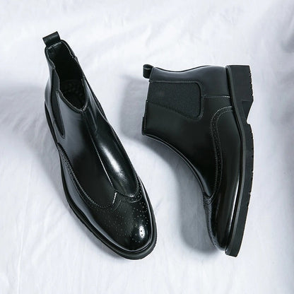 Noelle | Sleek Faux Leather Chelsea Boots
