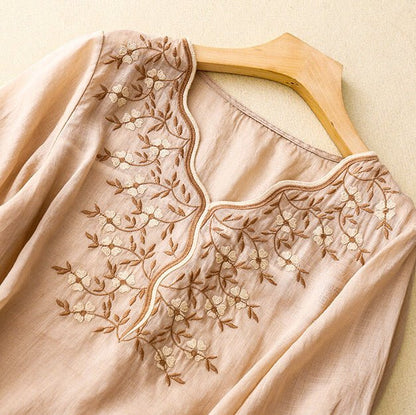 Vivienne | Luxe Cotton-Linen Shirt