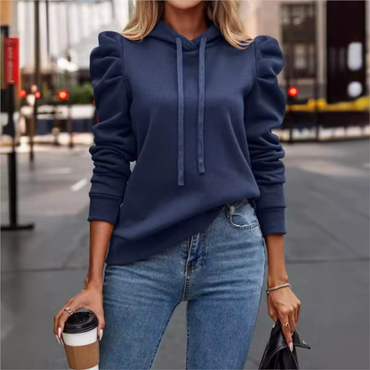 Adeline | Chic Ruffle Sleeve Pullover Hoodie