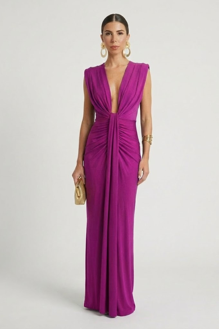 Isla | Elongated Shape Maxi Dress