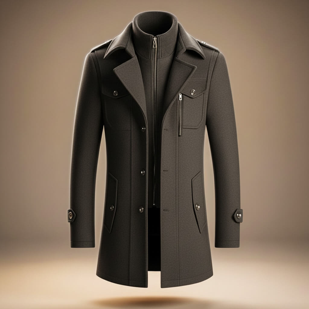 Theo | Elegant Virgin Wool Overcoat